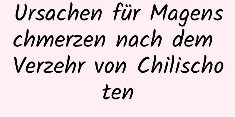 Ursachen für Magenschmerzen nach dem Verzehr von Chilischoten