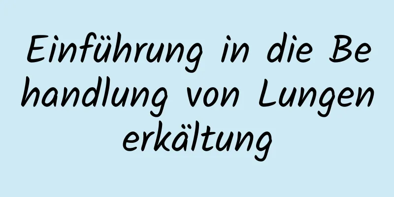 Einführung in die Behandlung von Lungenerkältung