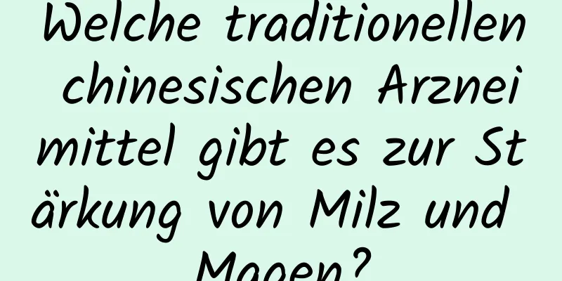 Welche traditionellen chinesischen Arzneimittel gibt es zur Stärkung von Milz und Magen?