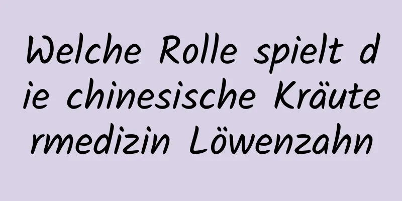 Welche Rolle spielt die chinesische Kräutermedizin Löwenzahn