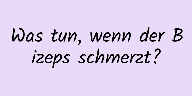 Was tun, wenn der Bizeps schmerzt?