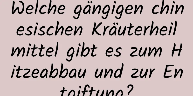 Welche gängigen chinesischen Kräuterheilmittel gibt es zum Hitzeabbau und zur Entgiftung?