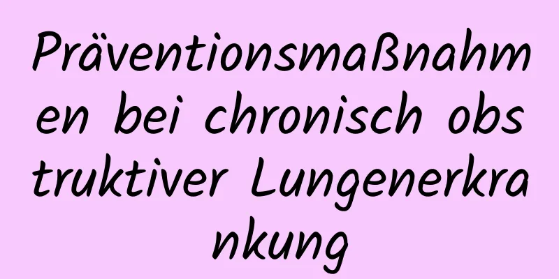 Präventionsmaßnahmen bei chronisch obstruktiver Lungenerkrankung