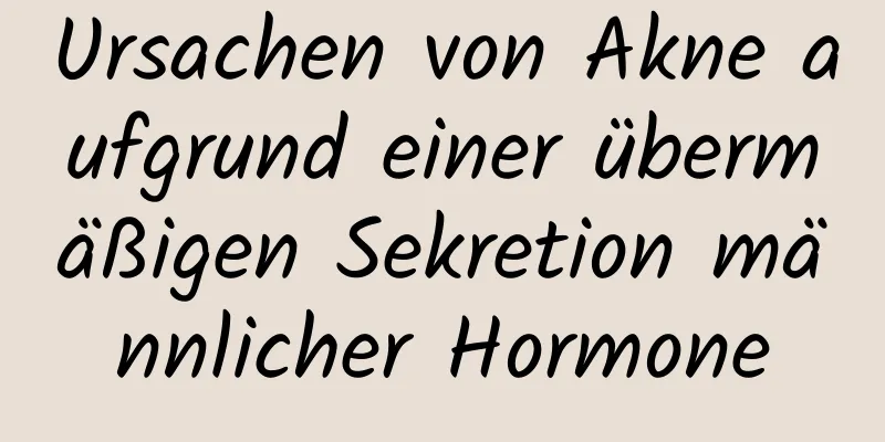 Ursachen von Akne aufgrund einer übermäßigen Sekretion männlicher Hormone