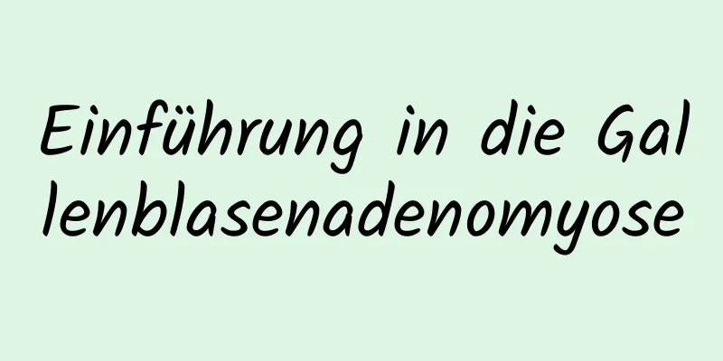 Einführung in die Gallenblasenadenomyose