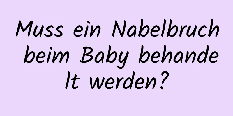 Muss ein Nabelbruch beim Baby behandelt werden?