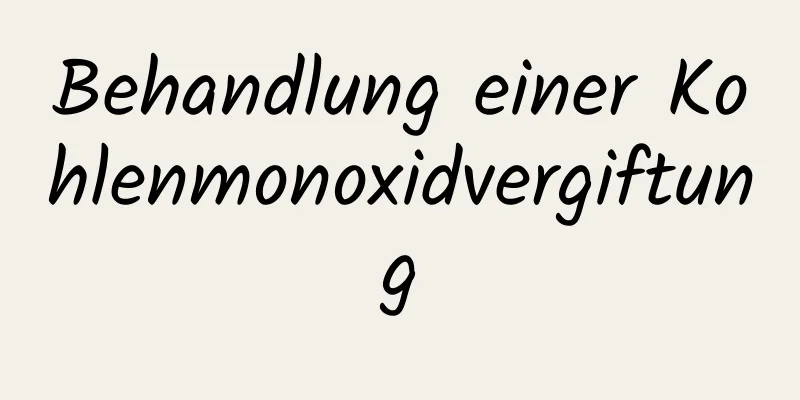 Behandlung einer Kohlenmonoxidvergiftung