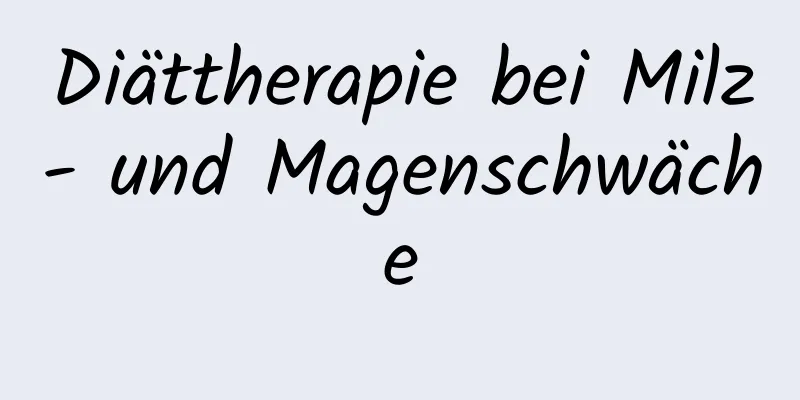 Diättherapie bei Milz- und Magenschwäche