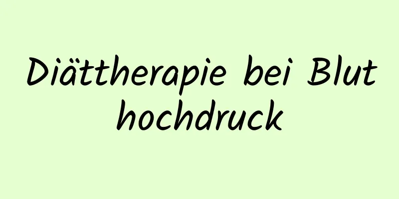 Diättherapie bei Bluthochdruck