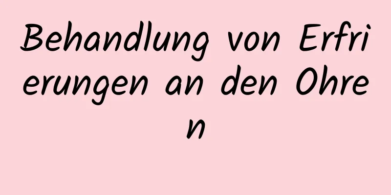 Behandlung von Erfrierungen an den Ohren