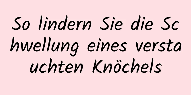 So lindern Sie die Schwellung eines verstauchten Knöchels