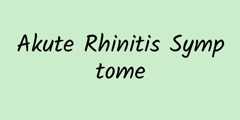 Akute Rhinitis Symptome