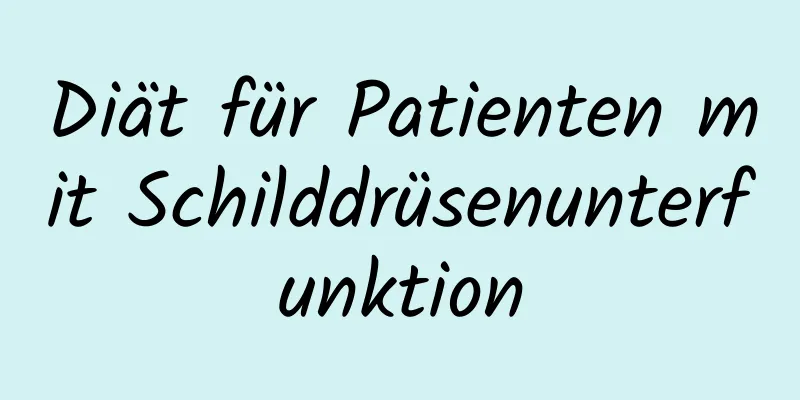 Diät für Patienten mit Schilddrüsenunterfunktion