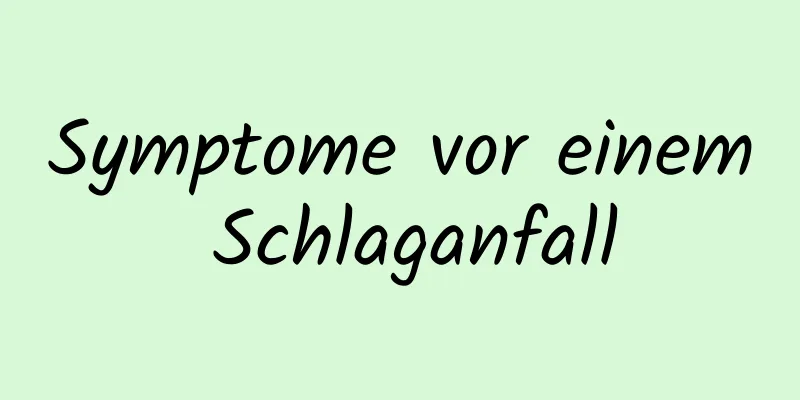 Symptome vor einem Schlaganfall