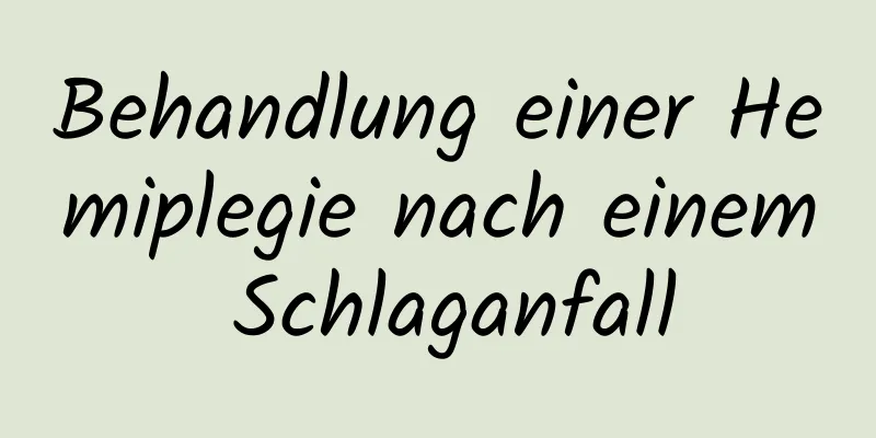 Behandlung einer Hemiplegie nach einem Schlaganfall