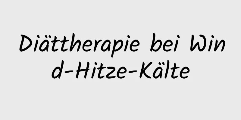 Diättherapie bei Wind-Hitze-Kälte