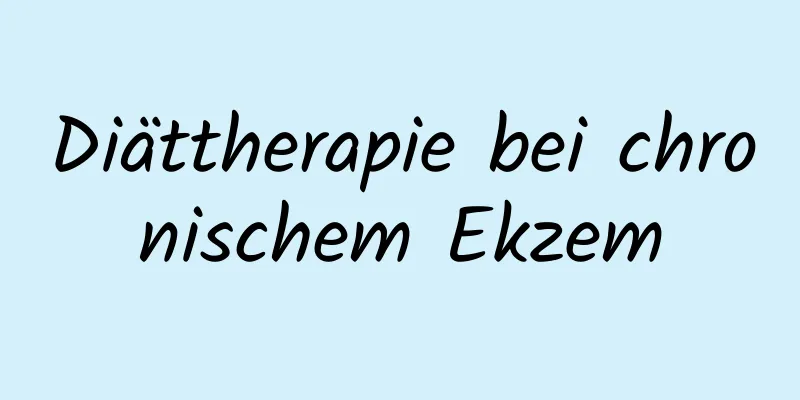 Diättherapie bei chronischem Ekzem