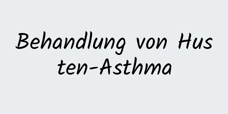 Behandlung von Husten-Asthma