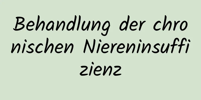 Behandlung der chronischen Niereninsuffizienz