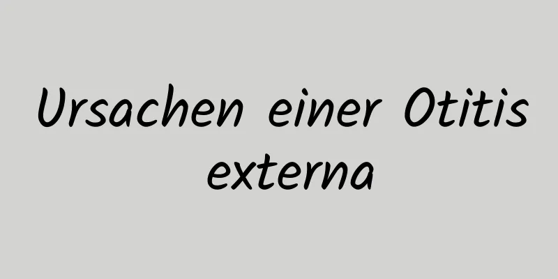 Ursachen einer Otitis externa