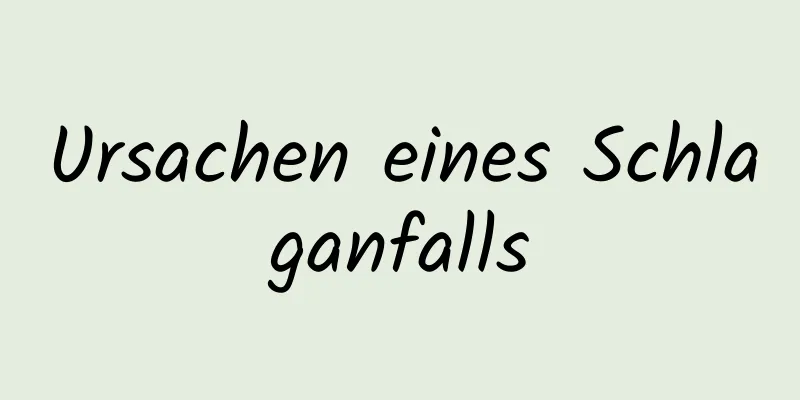 Ursachen eines Schlaganfalls