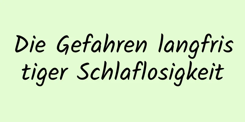 Die Gefahren langfristiger Schlaflosigkeit