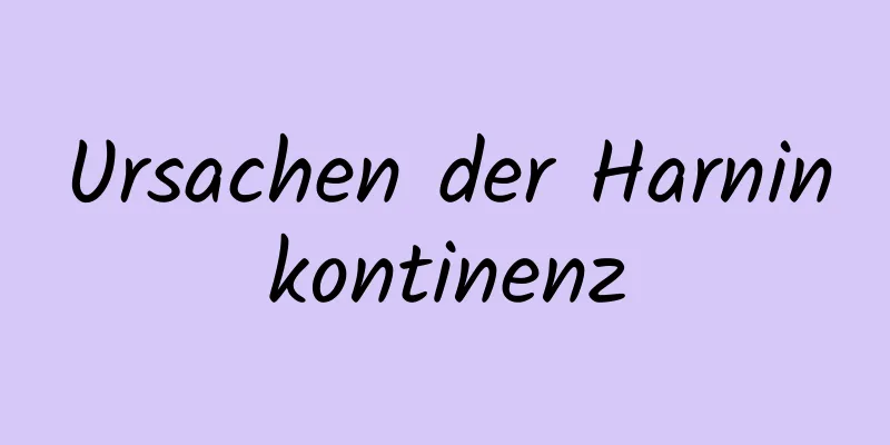 Ursachen der Harninkontinenz