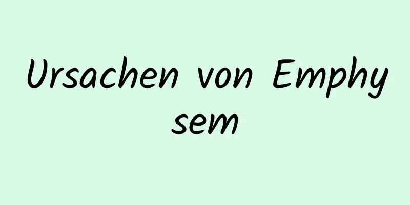 Ursachen von Emphysem