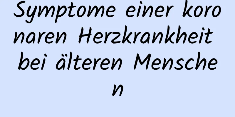 Symptome einer koronaren Herzkrankheit bei älteren Menschen