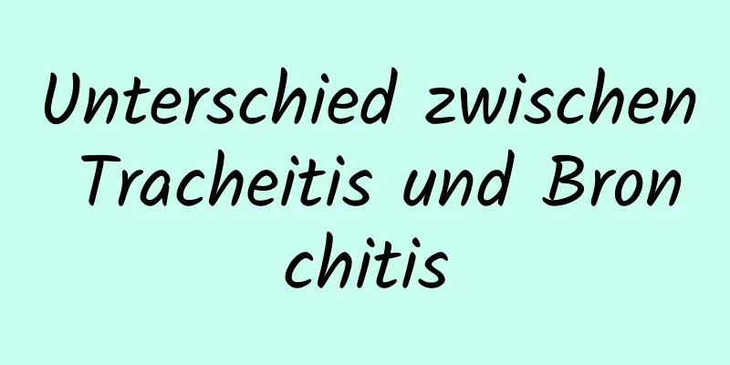 Unterschied zwischen Tracheitis und Bronchitis