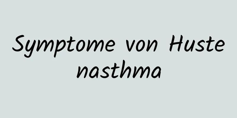 Symptome von Hustenasthma