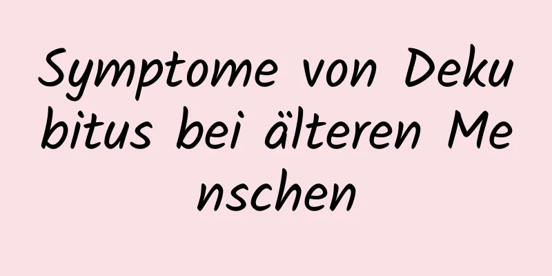 Symptome von Dekubitus bei älteren Menschen