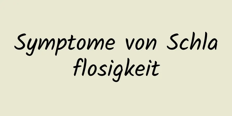 Symptome von Schlaflosigkeit