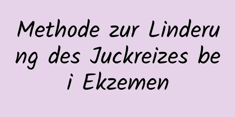 Methode zur Linderung des Juckreizes bei Ekzemen