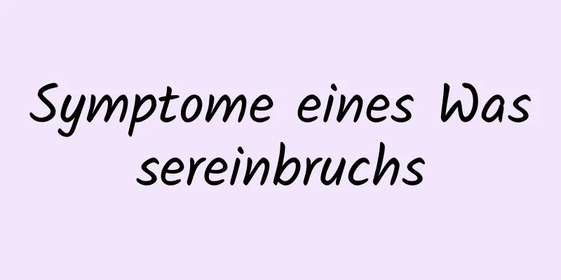 Symptome eines Wassereinbruchs