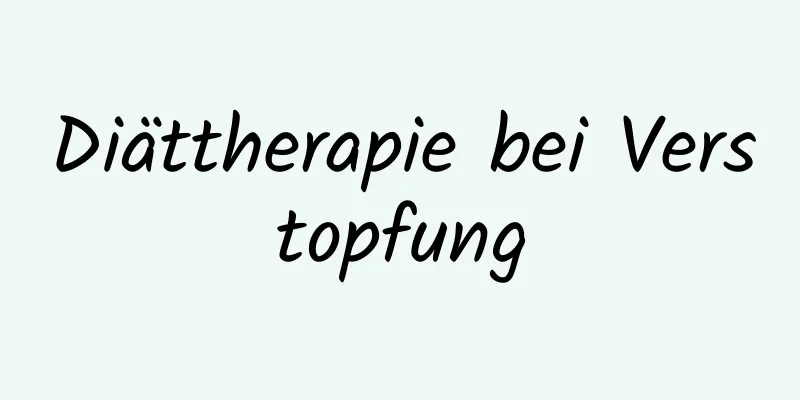 Diättherapie bei Verstopfung