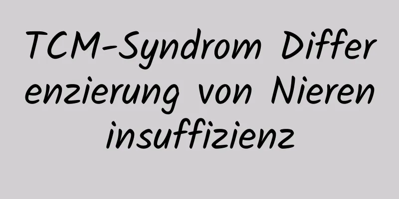 TCM-Syndrom Differenzierung von Niereninsuffizienz