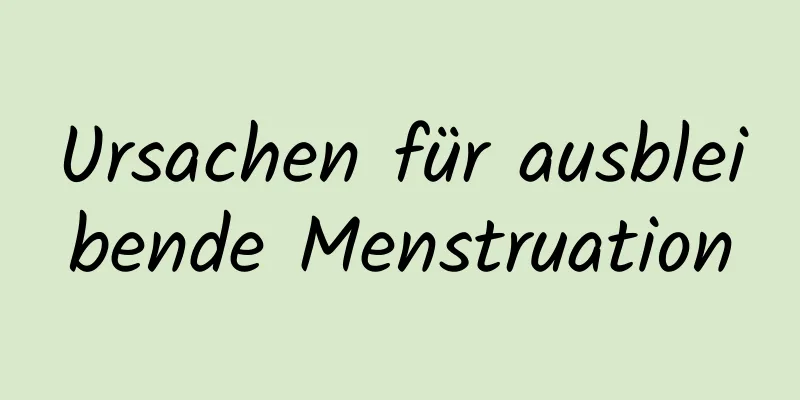 Ursachen für ausbleibende Menstruation