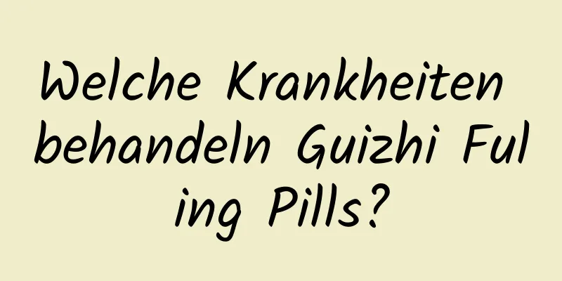 Welche Krankheiten behandeln Guizhi Fuling Pills?