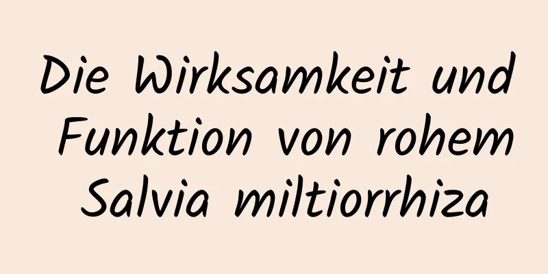 Die Wirksamkeit und Funktion von rohem Salvia miltiorrhiza