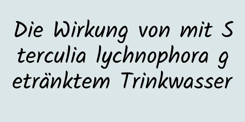 Die Wirkung von mit Sterculia lychnophora getränktem Trinkwasser