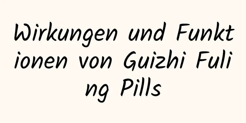 Wirkungen und Funktionen von Guizhi Fuling Pills