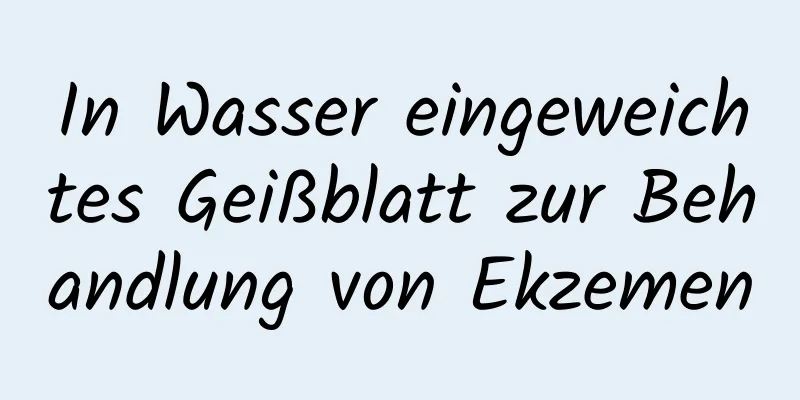 In Wasser eingeweichtes Geißblatt zur Behandlung von Ekzemen