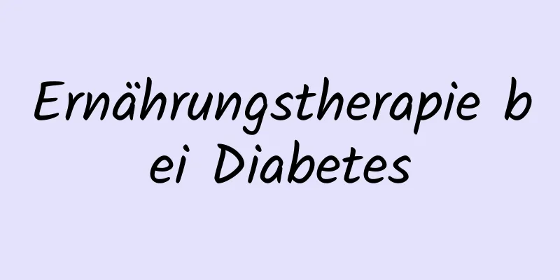 Ernährungstherapie bei Diabetes