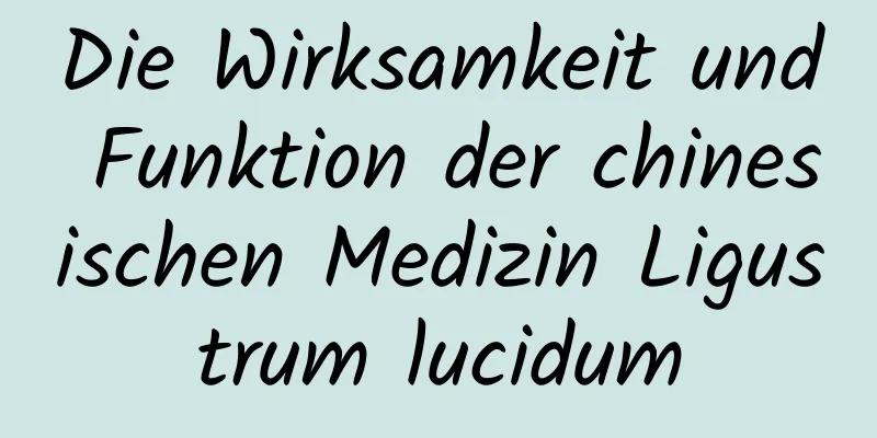 Die Wirksamkeit und Funktion der chinesischen Medizin Ligustrum lucidum