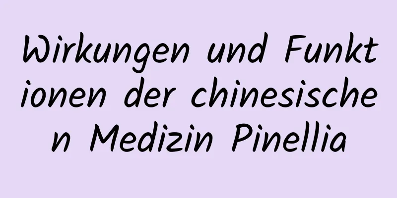 Wirkungen und Funktionen der chinesischen Medizin Pinellia