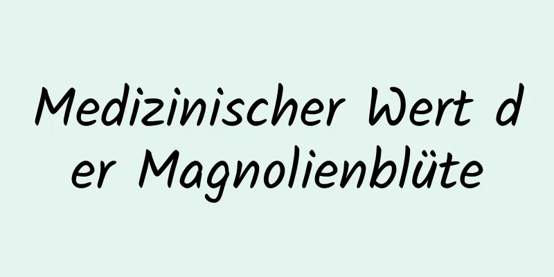 Medizinischer Wert der Magnolienblüte