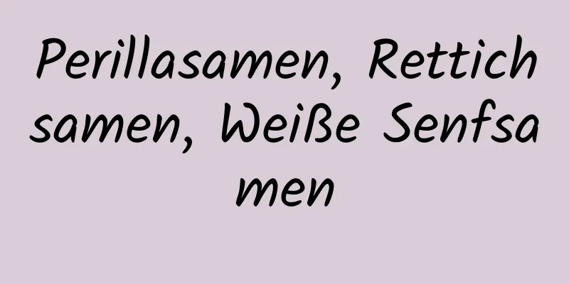 Perillasamen, Rettichsamen, Weiße Senfsamen