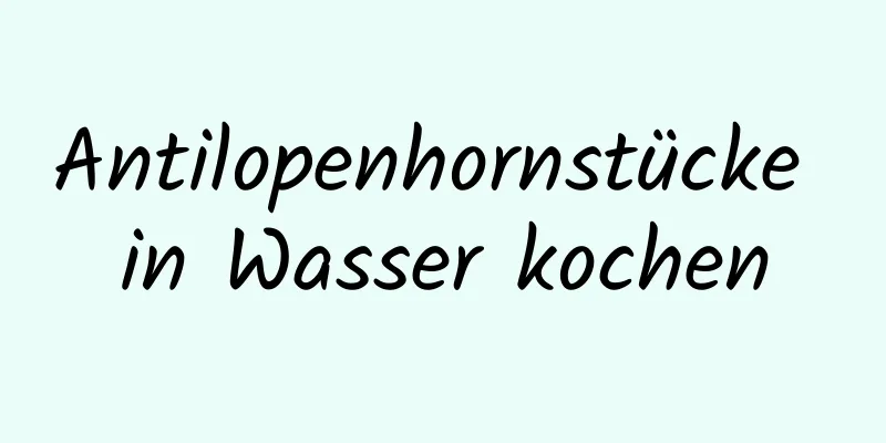 Antilopenhornstücke in Wasser kochen