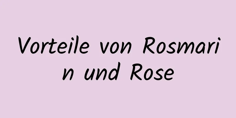 Vorteile von Rosmarin und Rose